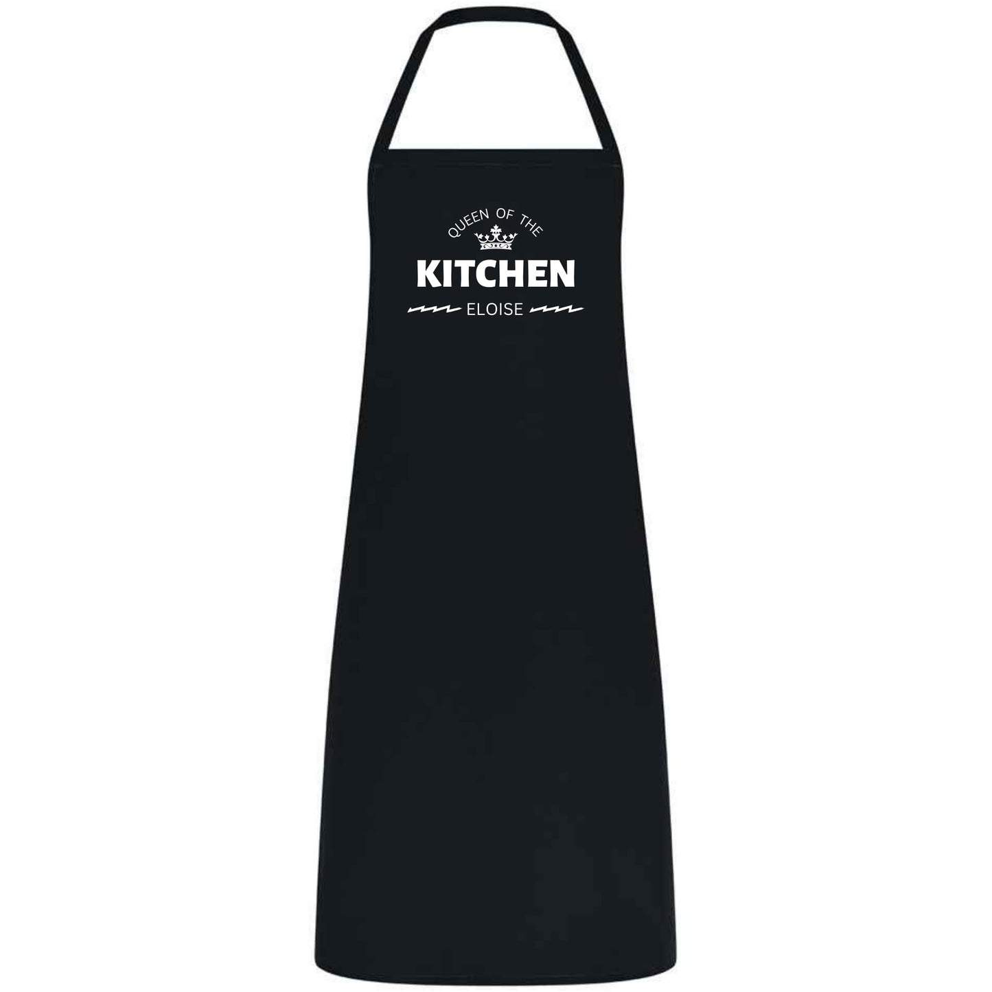 Queen of the Kitchen Personalised Apron Custom Name Cotton Multicolor Cooking Apron for Women Wedding Birthday and Mother’s Day Gift
