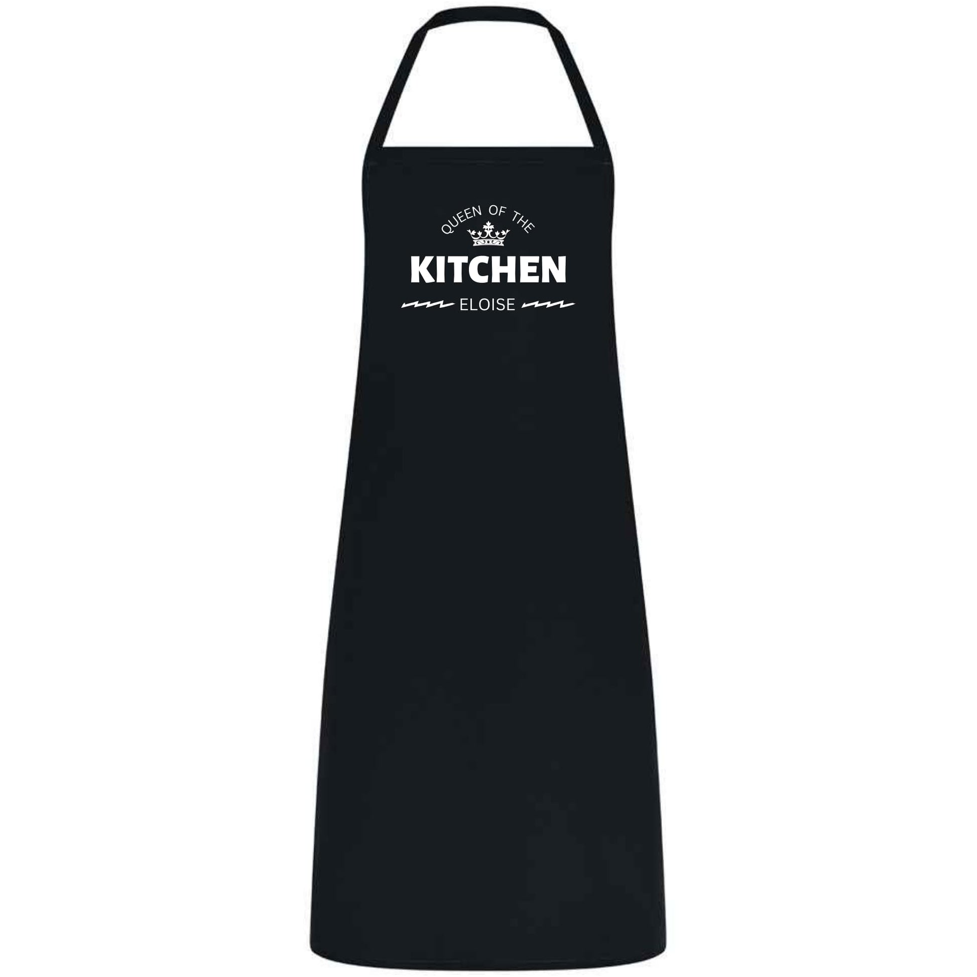 Queen of the Kitchen Personalised Apron Custom Name Cotton Multicolor Cooking Apron for Women Wedding Birthday and Mother’s Day Gift - Top Tee