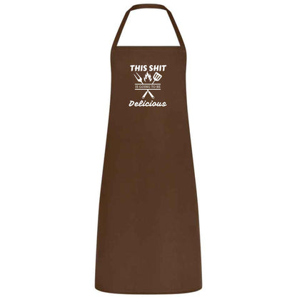 This Sh*t Is Going to Be Delicious Apron Funny Multicolor BBQ and Cooking Apron Unisex Chef Gift for Men and Women