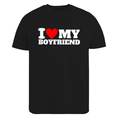 Be Buz I Love My Boyfriend T-Shirt Soulmates Forever World's Best Boyfriend Tee Cotton Shirt for Women Anniversary, Valentine's Day, or Birthday Present