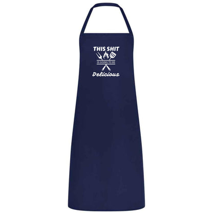 This Sh*t Is Going to Be Delicious Apron Funny Multicolor BBQ and Cooking Apron Unisex Chef Gift for Men and Women