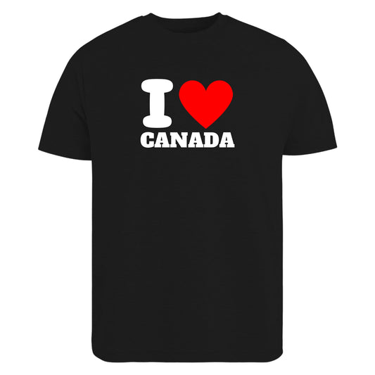 Be Buz I Love Canada T-Shirt Unisex Graphic Tee with Classic Heart Design Trendy Canadian Souvenir Shirt for Men and Women Maple Leaf Gift - Top Tee