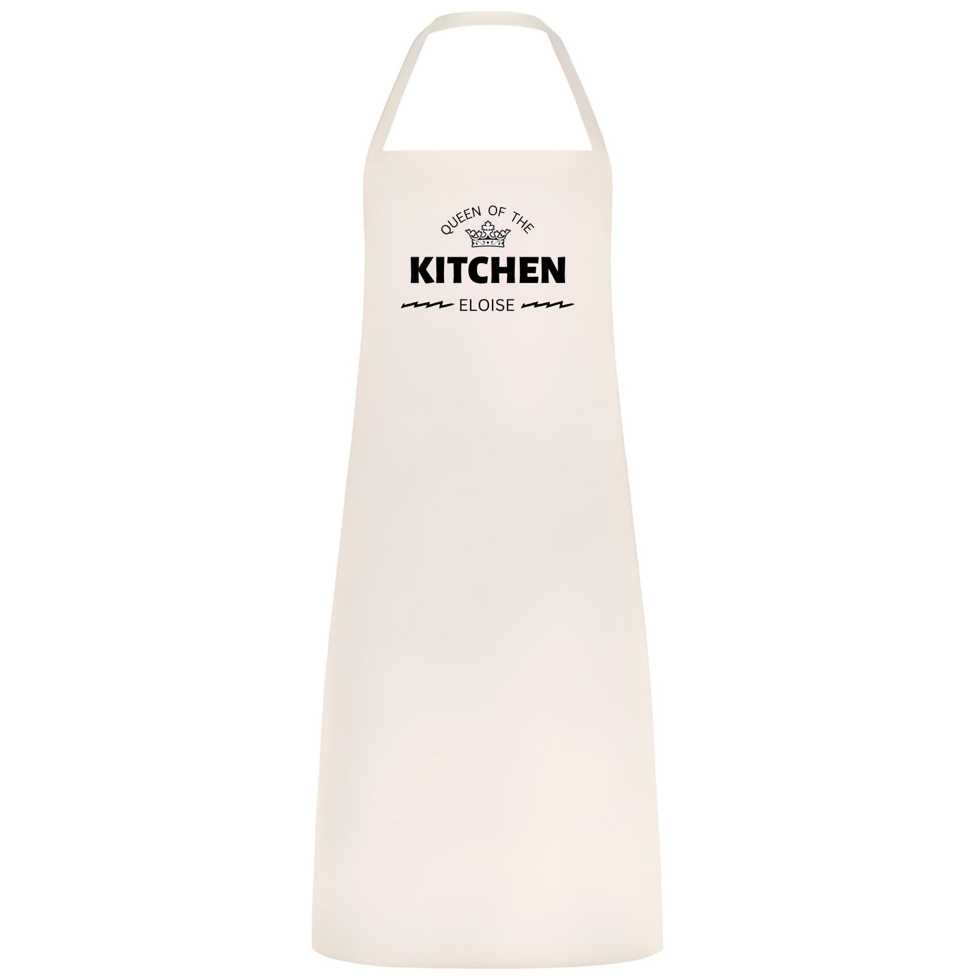Queen of the Kitchen Personalised Apron Custom Name Cotton Multicolor Cooking Apron for Women Wedding Birthday and Mother’s Day Gift - Top Tee