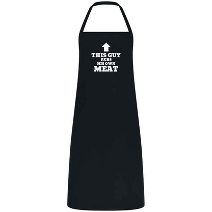This Guy Rubs His Own Meat Apron Funny BBQ Apron for Men Husband Dad Boyfriend Multicolor Grilling Gift Father’s Day Birthday