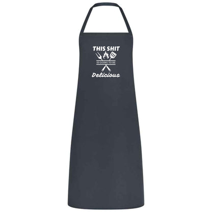 This Sh*t Is Going to Be Delicious Apron Funny Multicolor BBQ and Cooking Apron Unisex Chef Gift for Men and Women