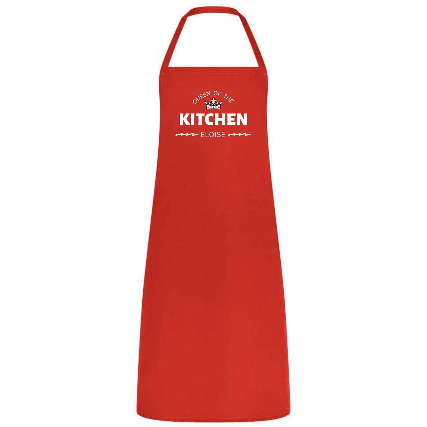Queen of the Kitchen Personalised Apron Custom Name Cotton Multicolor Cooking Apron for Women Wedding Birthday and Mother’s Day Gift