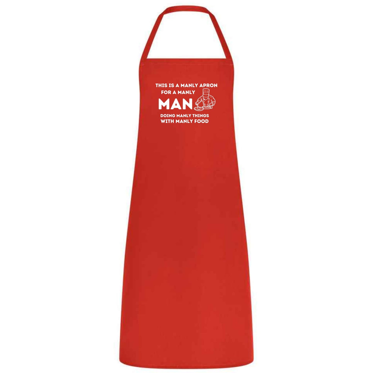 This Is a Manly Apron Funny Multicolor BBQ and Cooking Apron for Men Grill Master Gift for Him Father’s Day Weddings and Parties