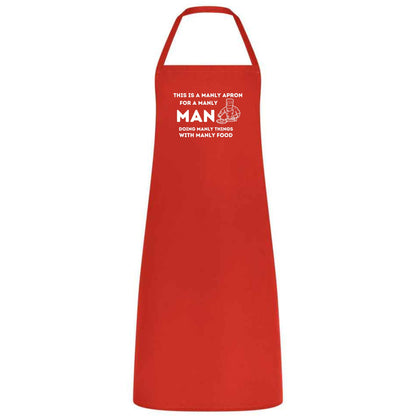 This Is a Manly Apron Funny Multicolor BBQ and Cooking Apron for Men Grill Master Gift for Him Father’s Day Weddings and Parties