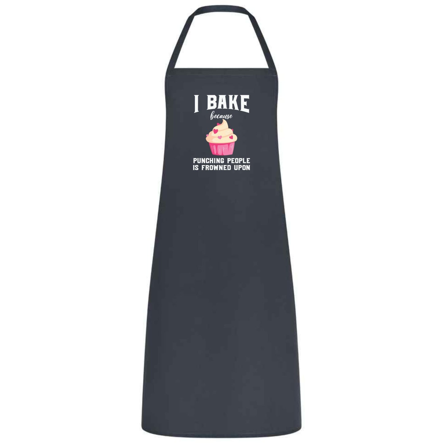 I Bake Because Punching People Is Frowned Upon Apron Funny Multicolor Unisex Chef Apron for Men and Women Cooking Baking Apron