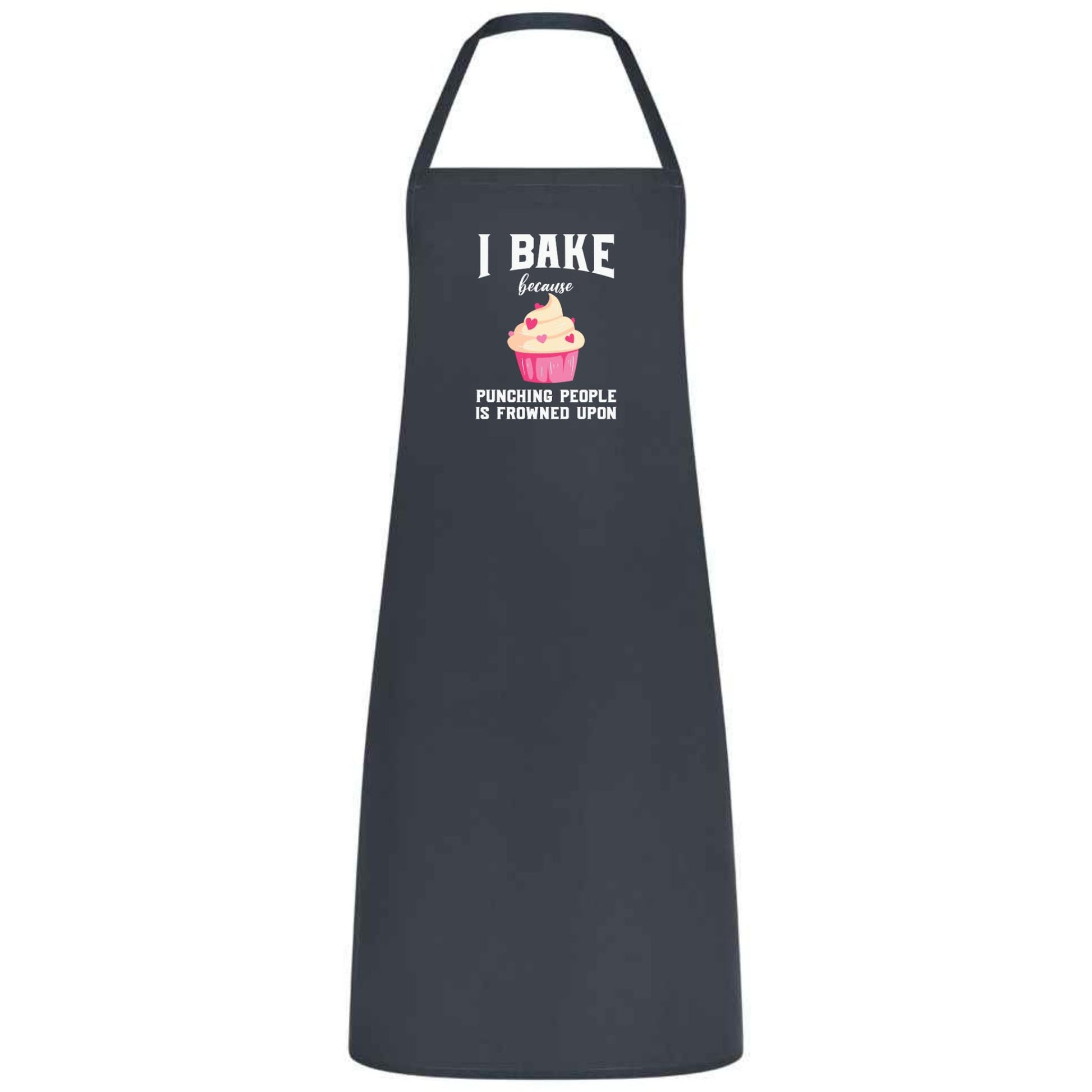 I Bake Because Punching People Is Frowned Upon Apron Funny Multicolor Unisex Chef Apron for Men and Women Cooking Baking Apron - Top Tee