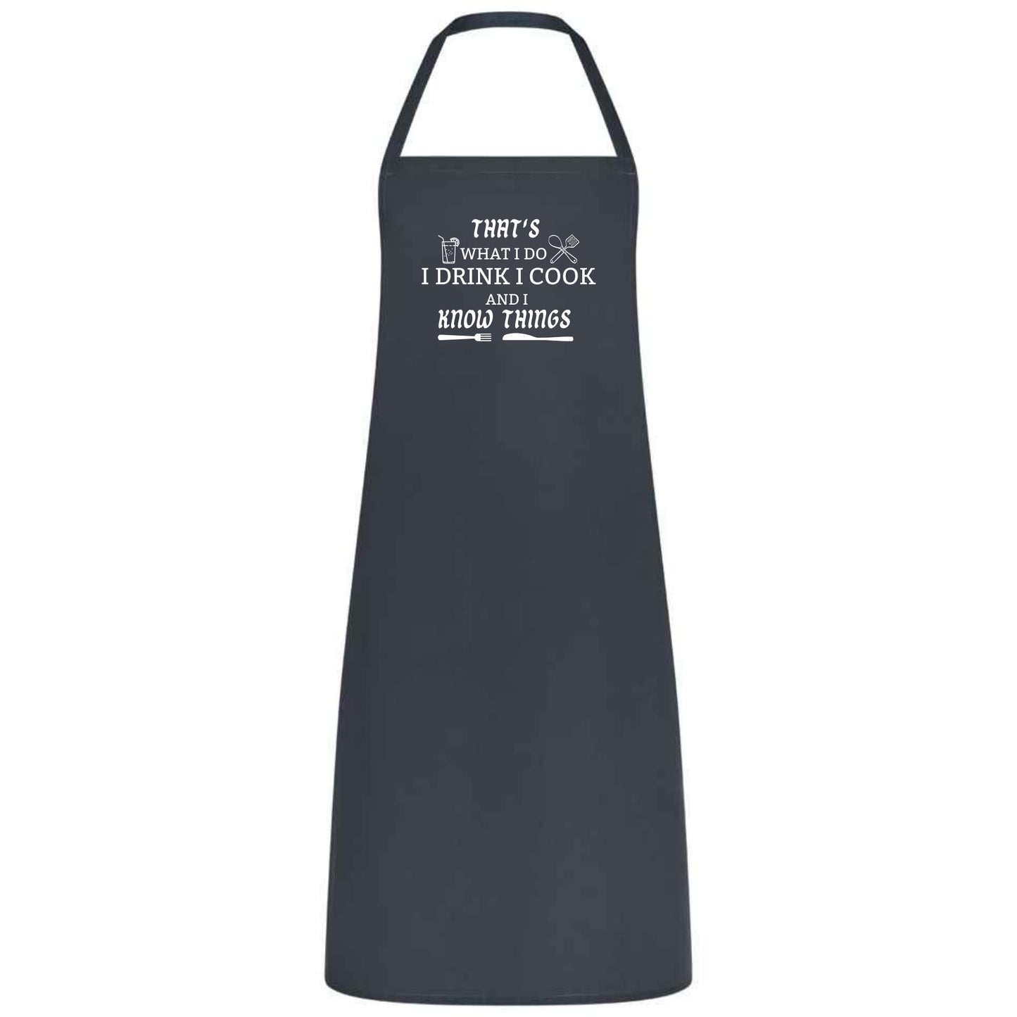 That’s What I Do I Drink and I Cook Apron Funny Multicolor BBQ and Kitchen Apron Unisex Chef Waiter and Waitress Gift for Him or Her