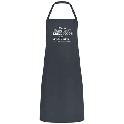 That’s What I Do I Drink and I Cook Apron Funny Multicolor BBQ and Kitchen Apron Unisex Chef Waiter and Waitress Gift for Him or Her