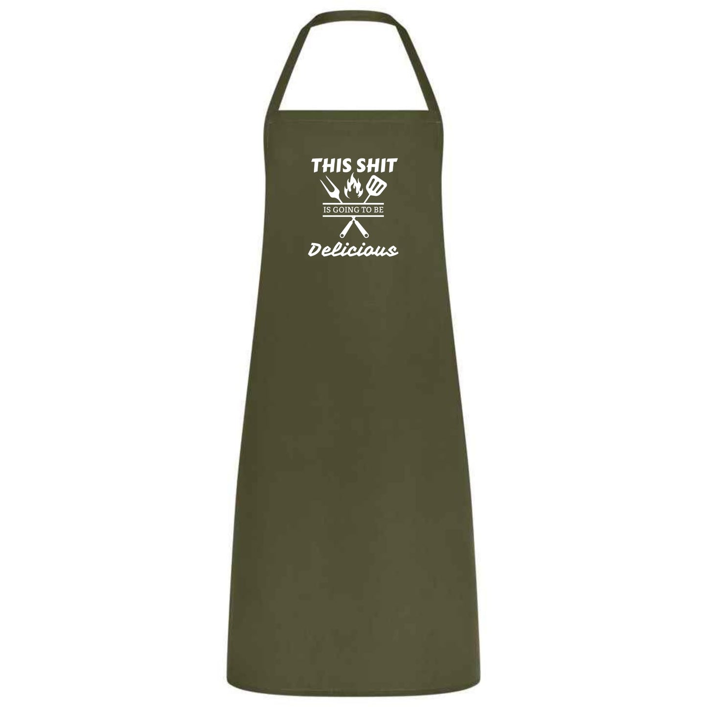 This Sh*t Is Going to Be Delicious Apron Funny Multicolor BBQ and Cooking Apron Unisex Chef Gift for Men and Women