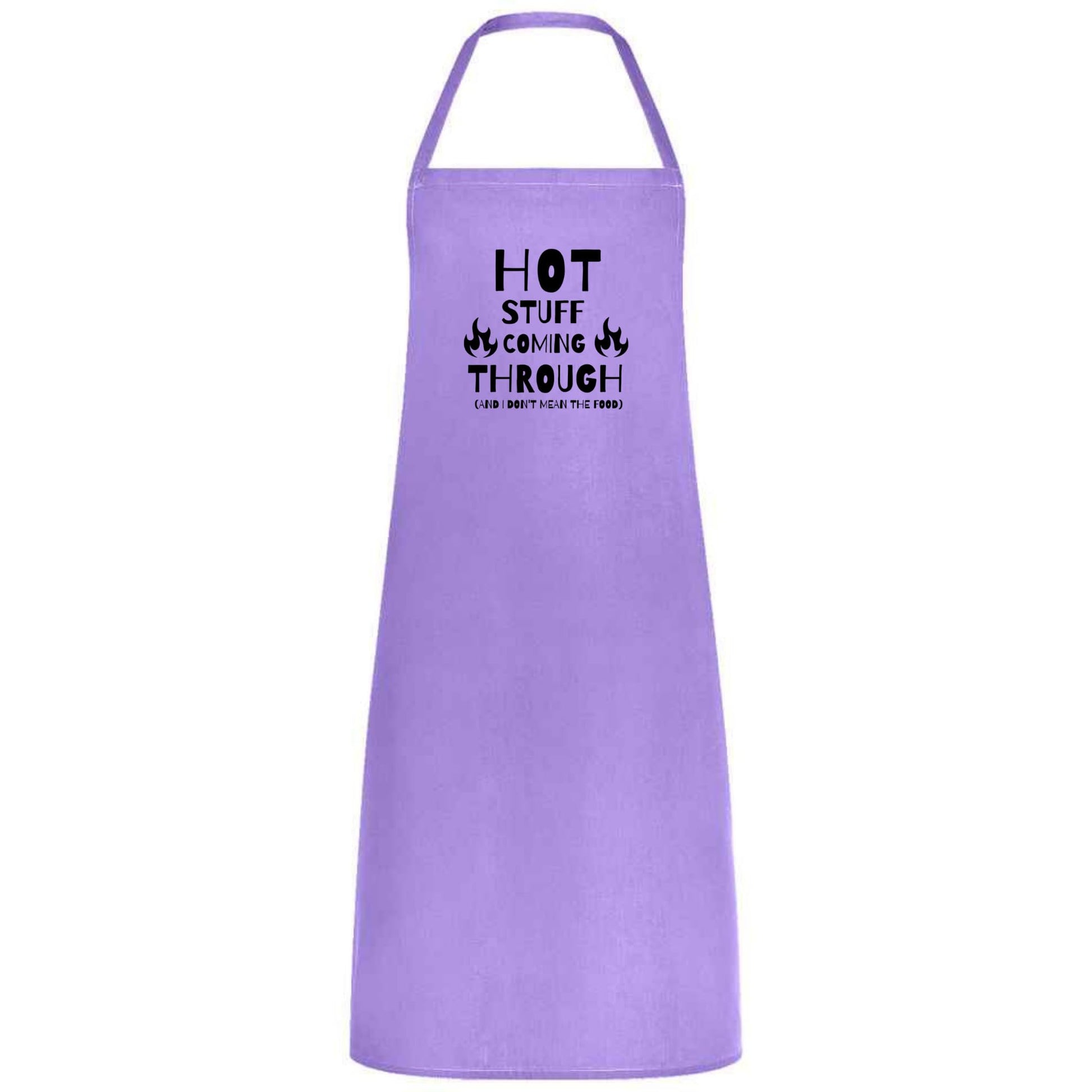 Funny Hot Stuff Coming Through Apron Multicolor Unisex Cooking Apron Chef, Waiter and Waitress Gift for Him or Her Wedding BBQ Kitchen Use - Top Tee