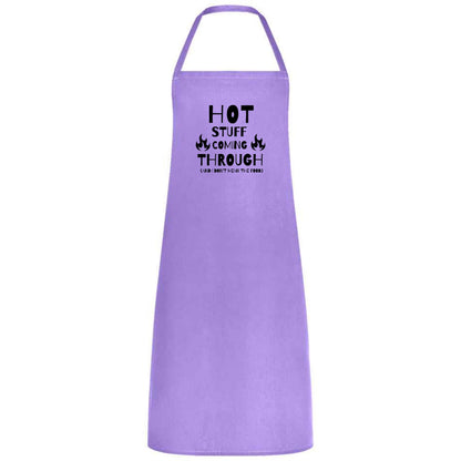 Funny Hot Stuff Coming Through Apron Multicolor Unisex Cooking Apron Chef, Waiter and Waitress Gift for Him or Her Wedding BBQ Kitchen Use