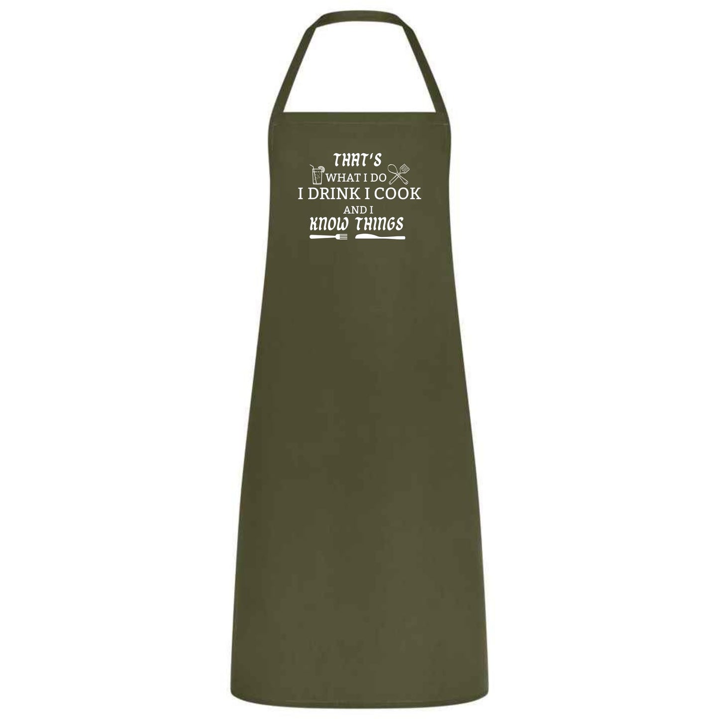 That’s What I Do I Drink and I Cook Apron Funny Multicolor BBQ and Kitchen Apron Unisex Chef Waiter and Waitress Gift for Him or Her