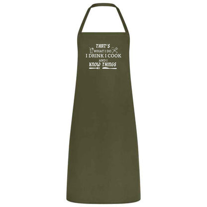 That’s What I Do I Drink and I Cook Apron Funny Multicolor BBQ and Kitchen Apron Unisex Chef Waiter and Waitress Gift for Him or Her