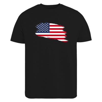 Be Buz American Flag T-Shirt USA Patriotic Shirt for Men and Women 4th of July, Veterans Day, Memorial Day Distressed Flag Graphic Tee