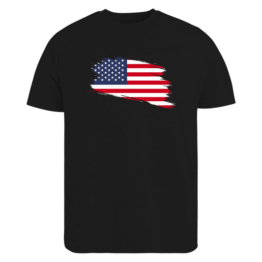 Be Buz American Flag T-Shirt USA Patriotic Shirt for Men and Women 4th of July, Veterans Day, Memorial Day Distressed Flag Graphic Tee - Top Tee