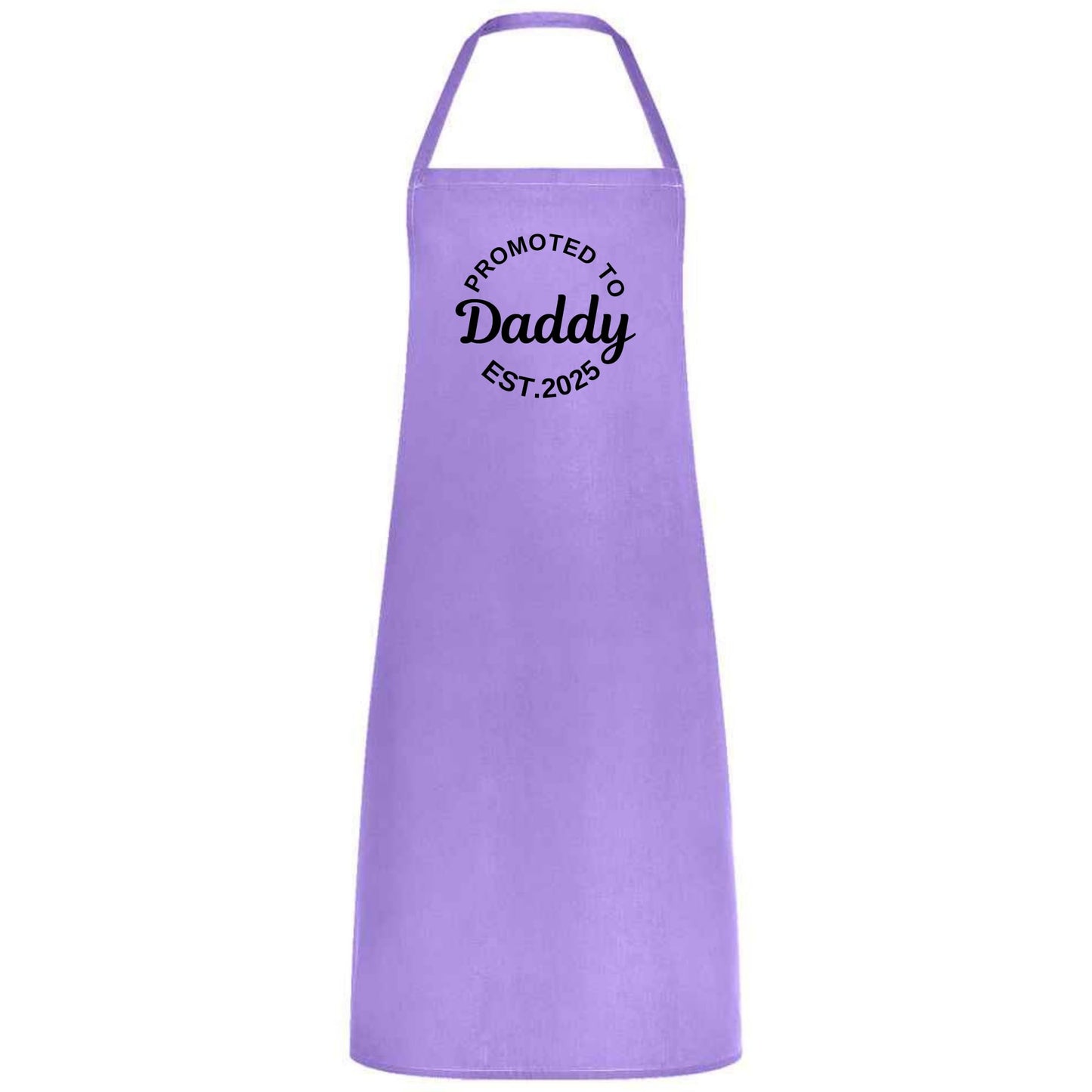 Be Buz Promoted to Daddy Est. 2025 Apron New Dad Gifts from Wife, Daughter, or Son Funny Father’s Day Apron for Dad or Husband Birthday Gift - Top Tee