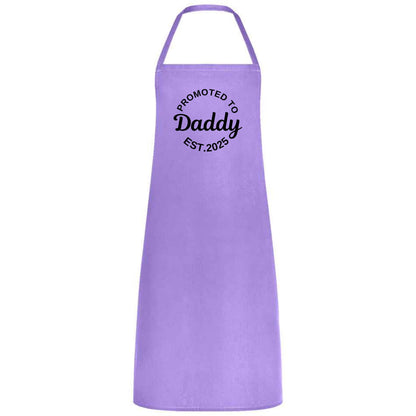 Be Buz Promoted to Daddy Est. 2025 Apron New Dad Gifts from Wife, Daughter, or Son Funny Father’s Day Apron for Dad or Husband Birthday Gift - Top Tee