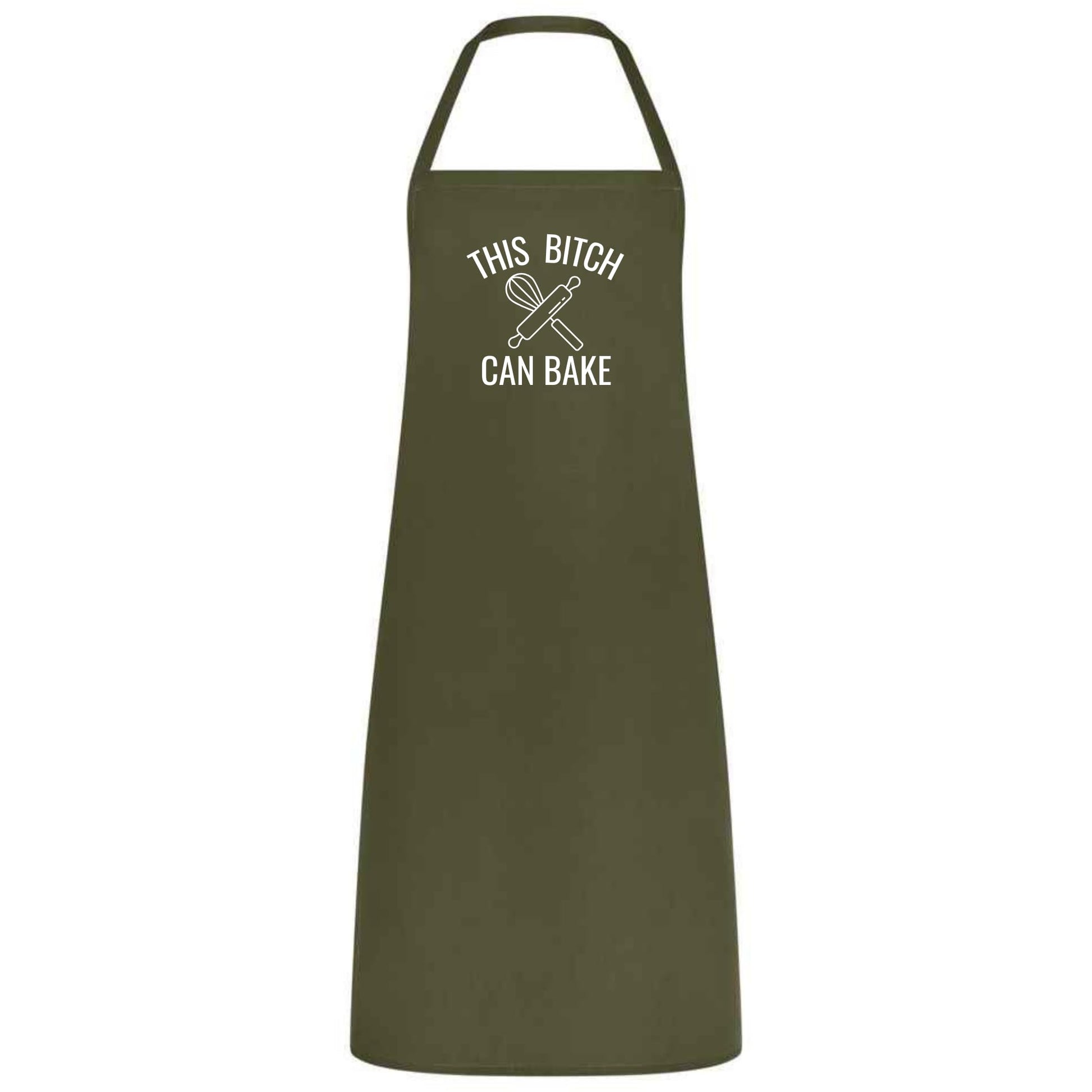 This Bitch Can Bake Funny Baking Apron for Women Multicolor Kitchen Apron Sassy Gift for Bakers Birthday Christmas Cooking - Top Tee