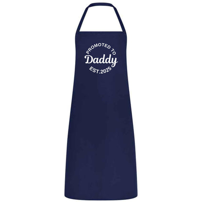 Be Buz Promoted to Daddy Est. 2025 Apron New Dad Gifts from Wife, Daughter, or Son Funny Father’s Day Apron for Dad or Husband Birthday Gift - Top Tee