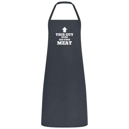 This Guy Rubs His Own Meat Apron Funny BBQ Apron for Men Husband Dad Boyfriend Multicolor Grilling Gift Father’s Day Birthday