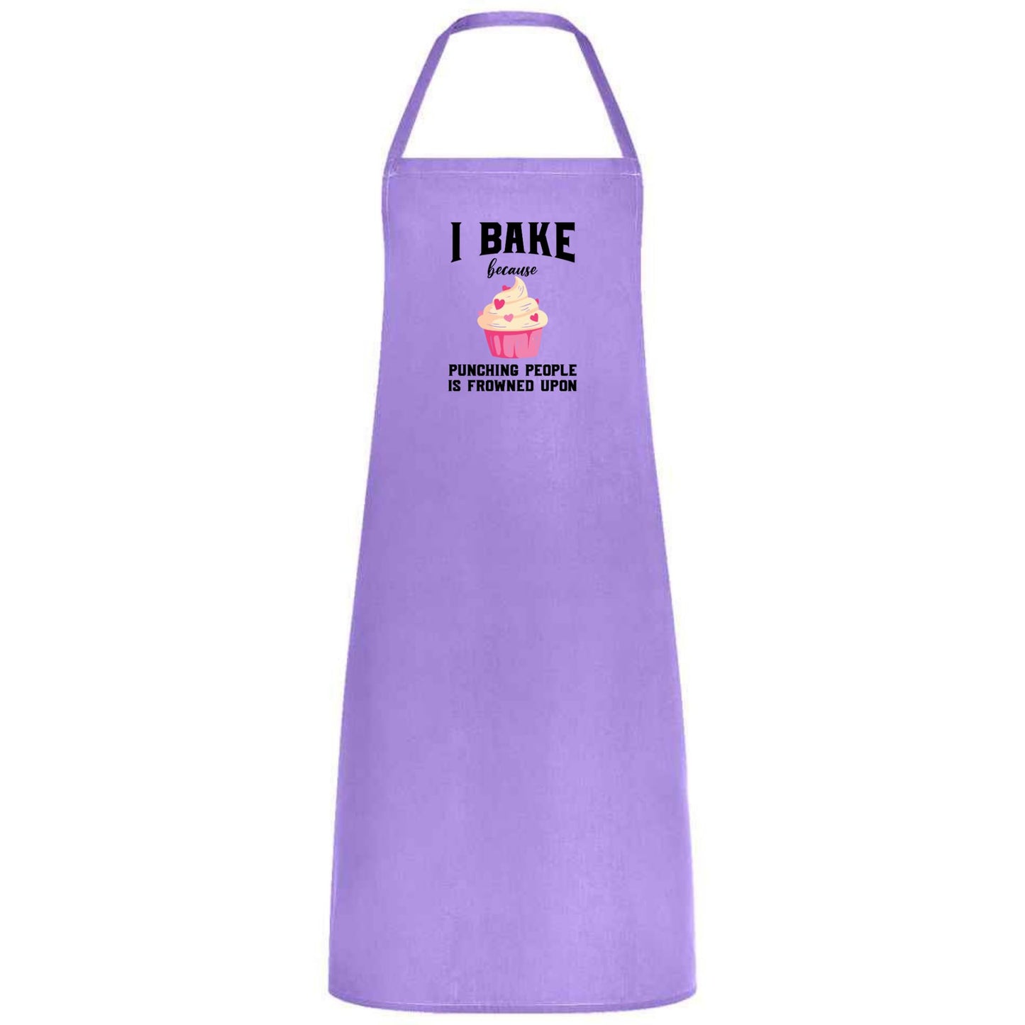 I Bake Because Punching People Is Frowned Upon Apron Funny Multicolor Unisex Chef Apron for Men and Women Cooking Baking Apron