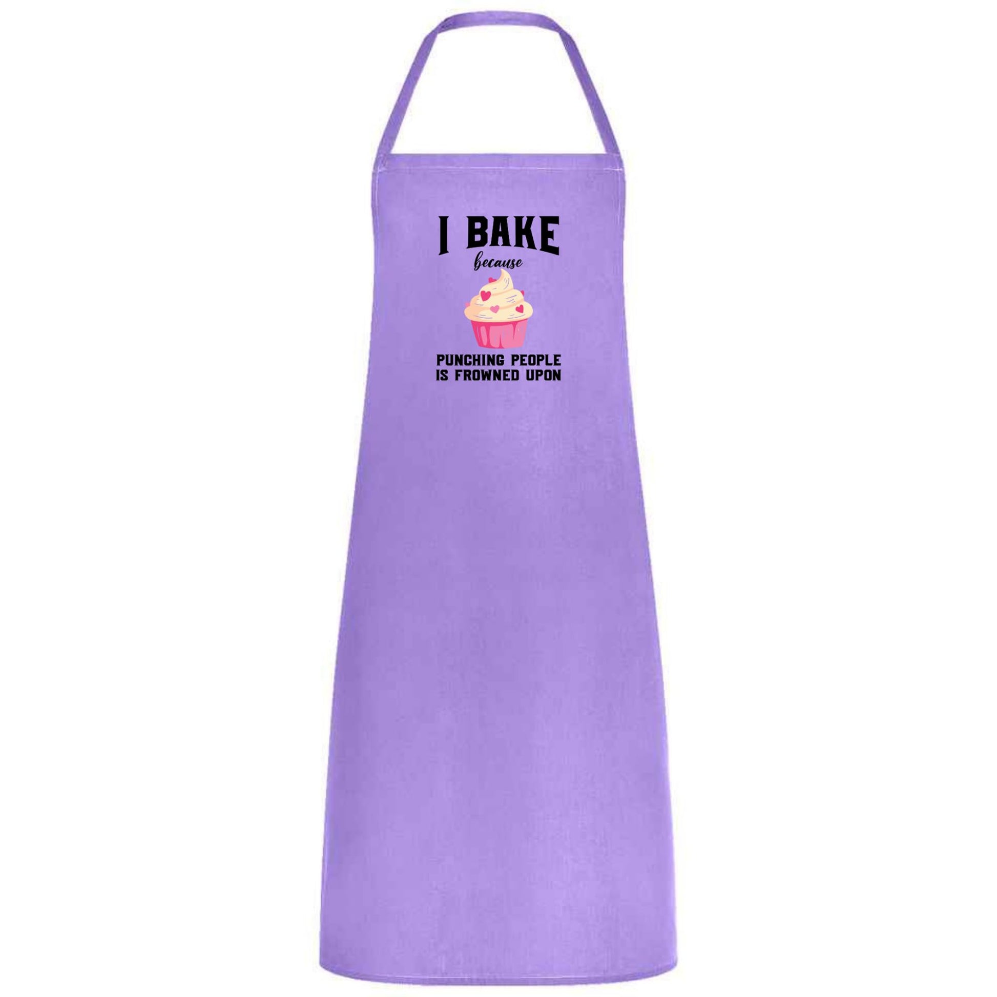 I Bake Because Punching People Is Frowned Upon Apron Funny Multicolor Unisex Chef Apron for Men and Women Cooking Baking Apron - Top Tee