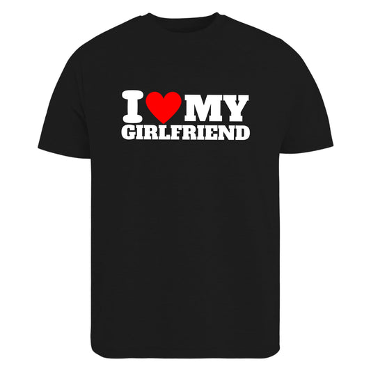 Be Buz I Love My Girlfriend T-Shirt Soulmates Forever World's Best Girlfriend Tee Cotton Shirt for Men Anniversary, Valentine's Day, or Birthday Present - Top Tee