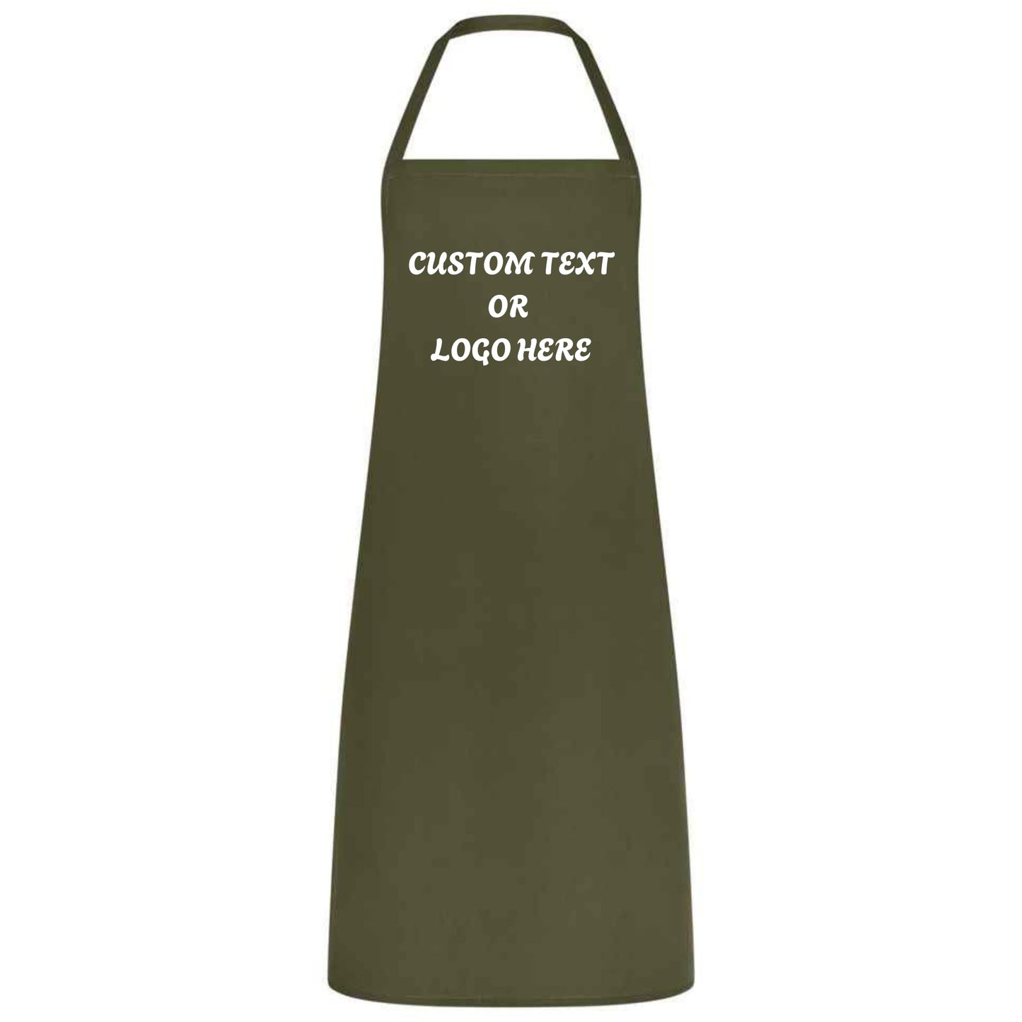 Personalized Chef Apron with Logo or Text Custom Apron for Women Men Multicolor Cooking, Baking, BBQ, Waiter, Waitress, Wedding Gift No Pockets