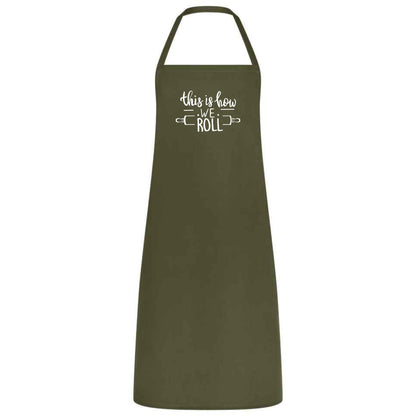 This Is How We Roll Apron Funny Baking Apron for Men and Women Multicolor Kitchen Apron Gift for Bakers Cooking Birthday Holiday