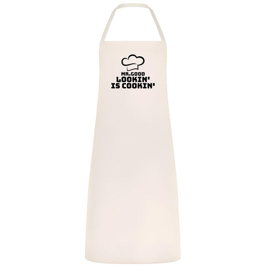 Mr Good Lookin’ is Cookin’ Multicolor Apron Father's Day Gift Chef Waiter Gift for him Perfect for Weddings BBQs Cooking - Top Tee