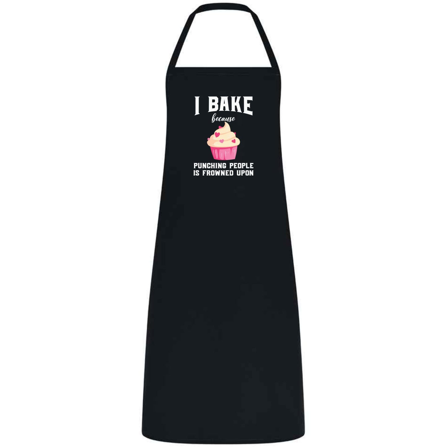 I Bake Because Punching People Is Frowned Upon Apron Funny Multicolor Unisex Chef Apron for Men and Women Cooking Baking Apron