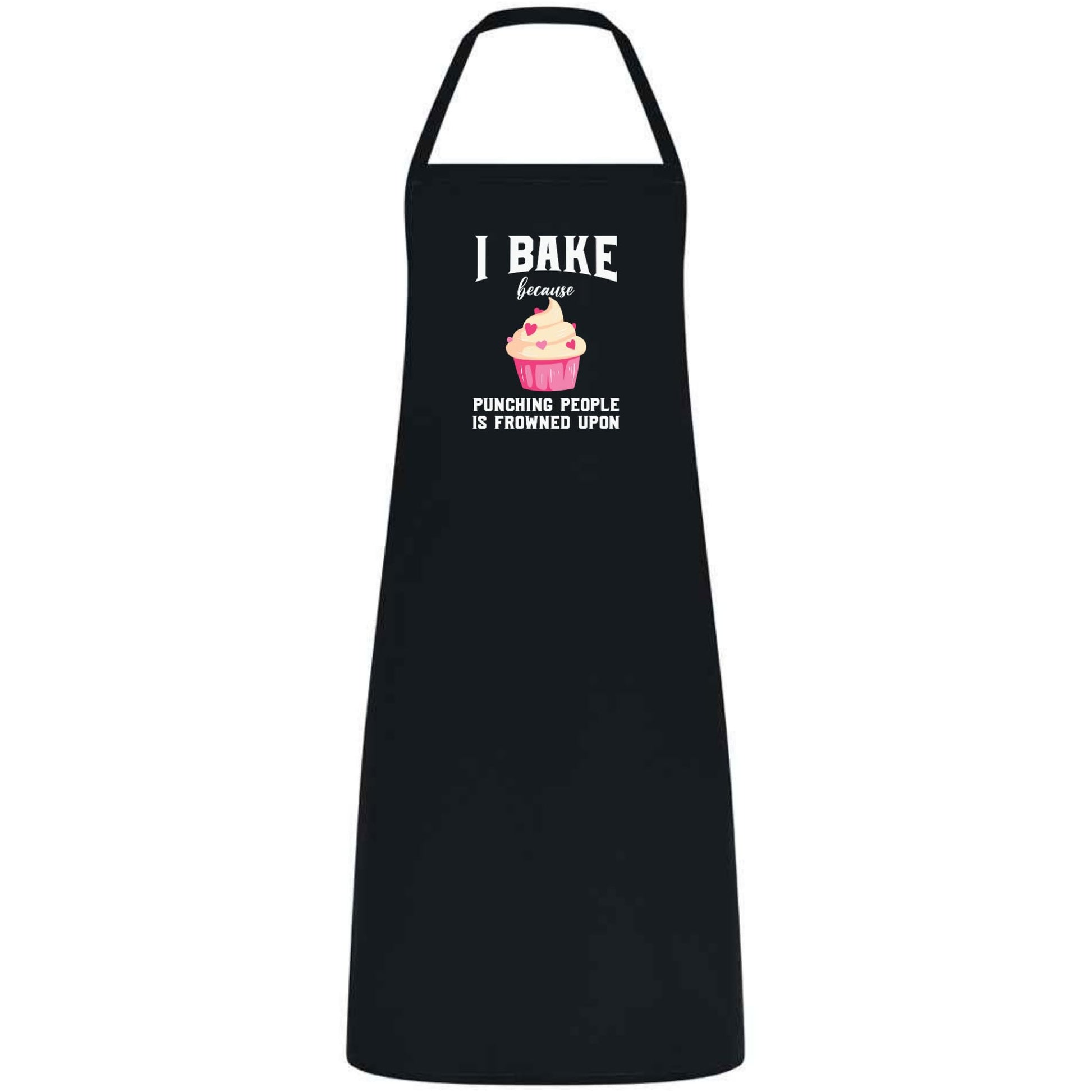 I Bake Because Punching People Is Frowned Upon Apron Funny Multicolor Unisex Chef Apron for Men and Women Cooking Baking Apron - Top Tee