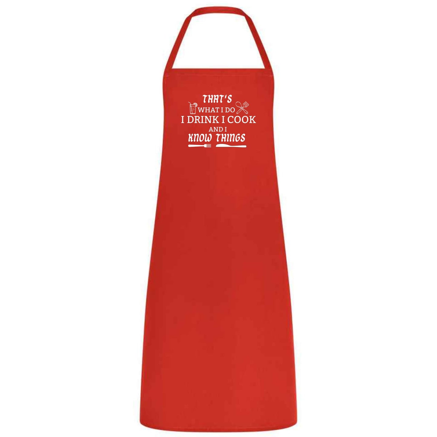 That’s What I Do I Drink and I Cook Apron Funny Multicolor BBQ and Kitchen Apron Unisex Chef Waiter and Waitress Gift for Him or Her