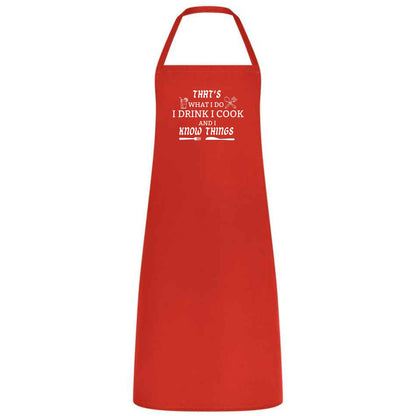 That’s What I Do I Drink and I Cook Apron Funny Multicolor BBQ and Kitchen Apron Unisex Chef Waiter and Waitress Gift for Him or Her