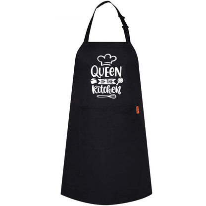 Queen of the kitchen Funny Aprons for men Printed Apron Gift for Her Chef Apron Kitchen Apron BBQ Apron Gift Baking Apron Father Day Gift