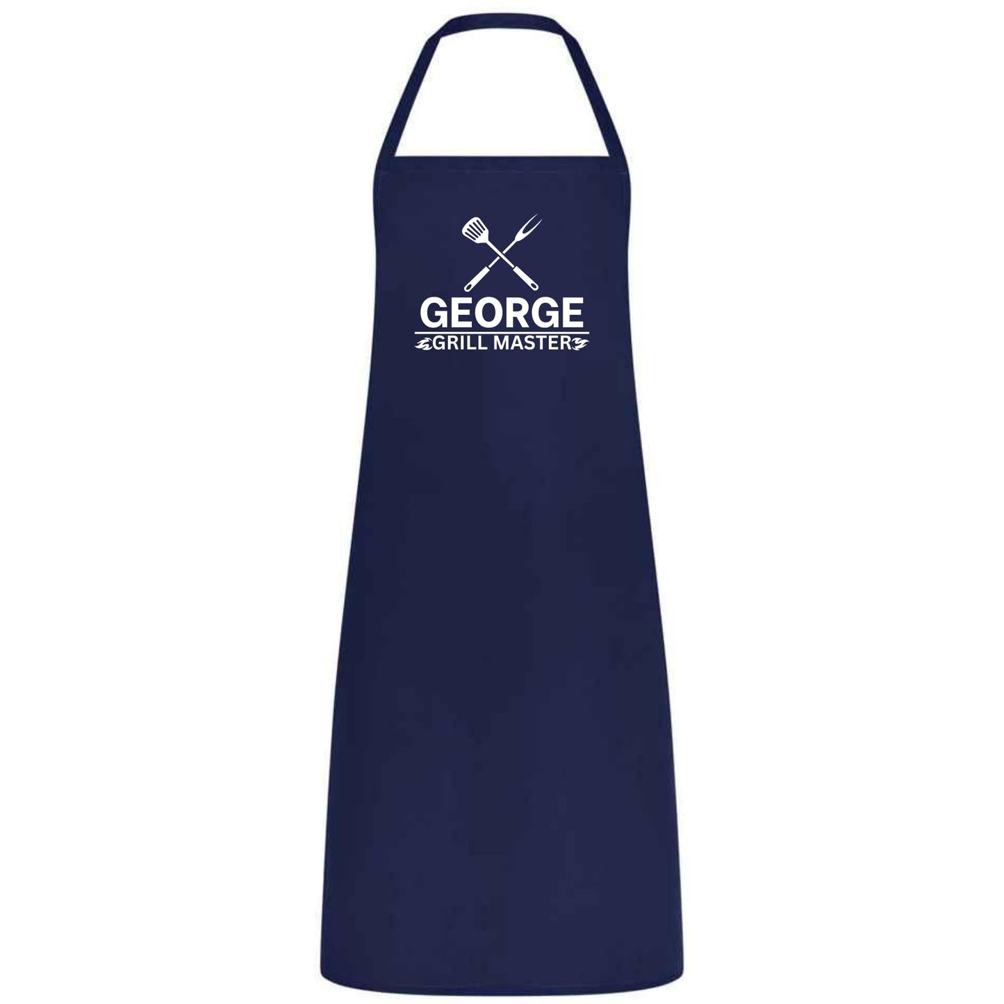 Custom Name Grill Master Apron Personalized Multicolor BBQ Apron for Men Funny Cooking Gift for Husband Dad or Boyfriend Kitchen and Chef Apron