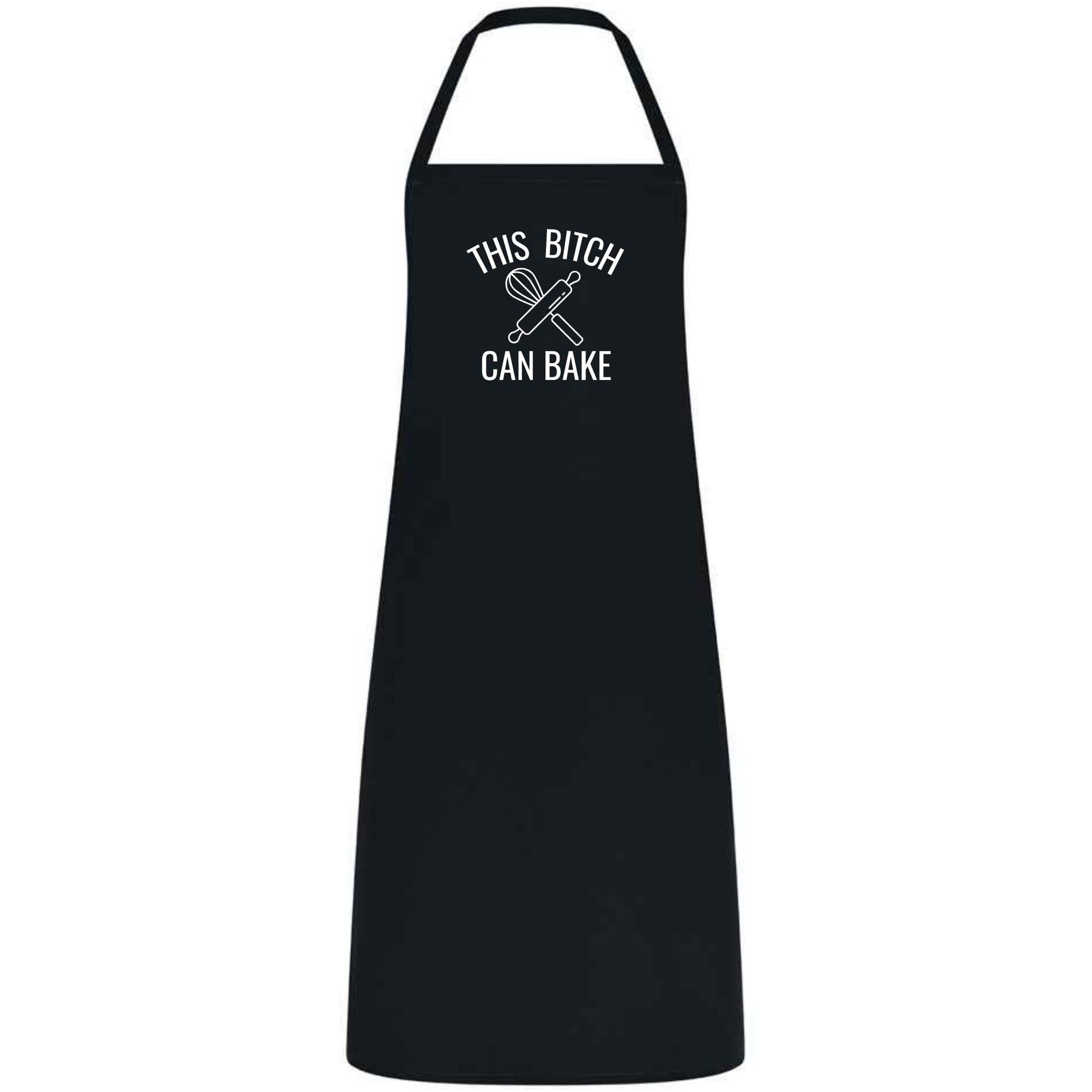 This Bitch Can Bake Funny Baking Apron for Women Multicolor Kitchen Apron Sassy Gift for Bakers Birthday Christmas Cooking - Top Tee