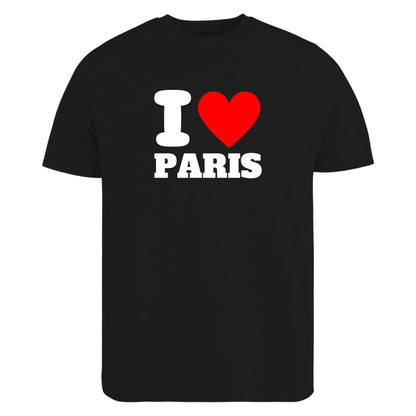 Be Buz I Love Paris T-Shirt Unisex Graphic Tee with Classic Heart Design Trendy France Souvenir Shirt for Men and Women French City Pride Tee