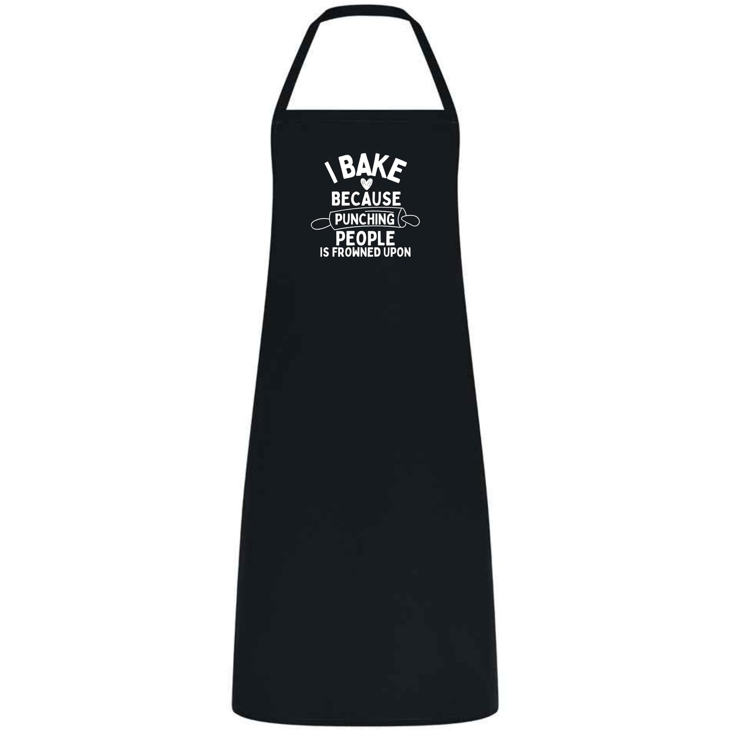 I Bake Because Punching People Is Frowned Upon Apron Funny Multicolor Unisex Chef Apron for Men and Women Cooking Baking