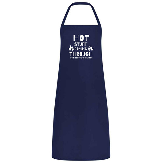 Funny Hot Stuff Coming Through Apron Multicolor Unisex Cooking Apron Chef, Waiter and Waitress Gift for Him or Her Wedding BBQ Kitchen Use