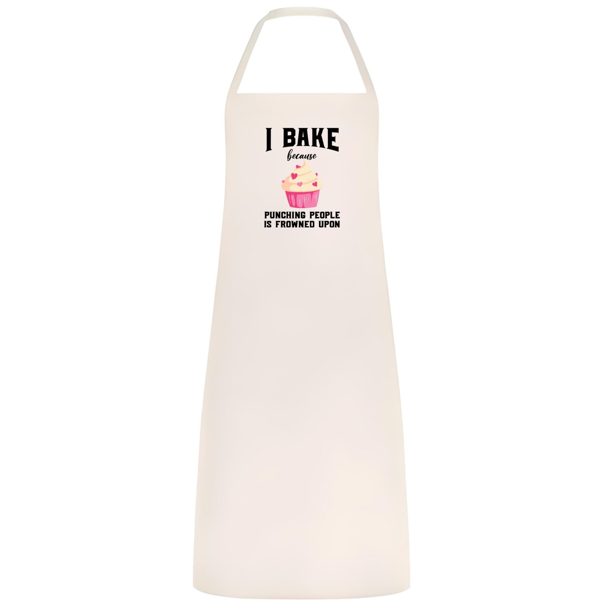 I Bake Because Punching People Is Frowned Upon Apron Funny Multicolor Unisex Chef Apron for Men and Women Cooking Baking Apron - Top Tee
