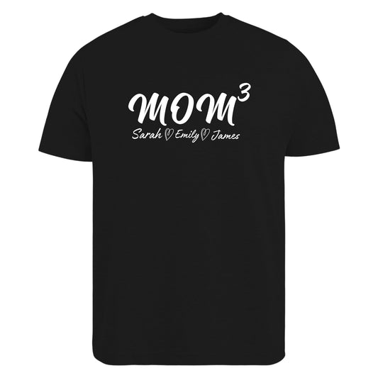 Be Buz Custom Mom T-Shirt with Kids’ Names Personalized Family Name Tee Custom Shirt for Mom Gift from Children Mama Life T-Shirt