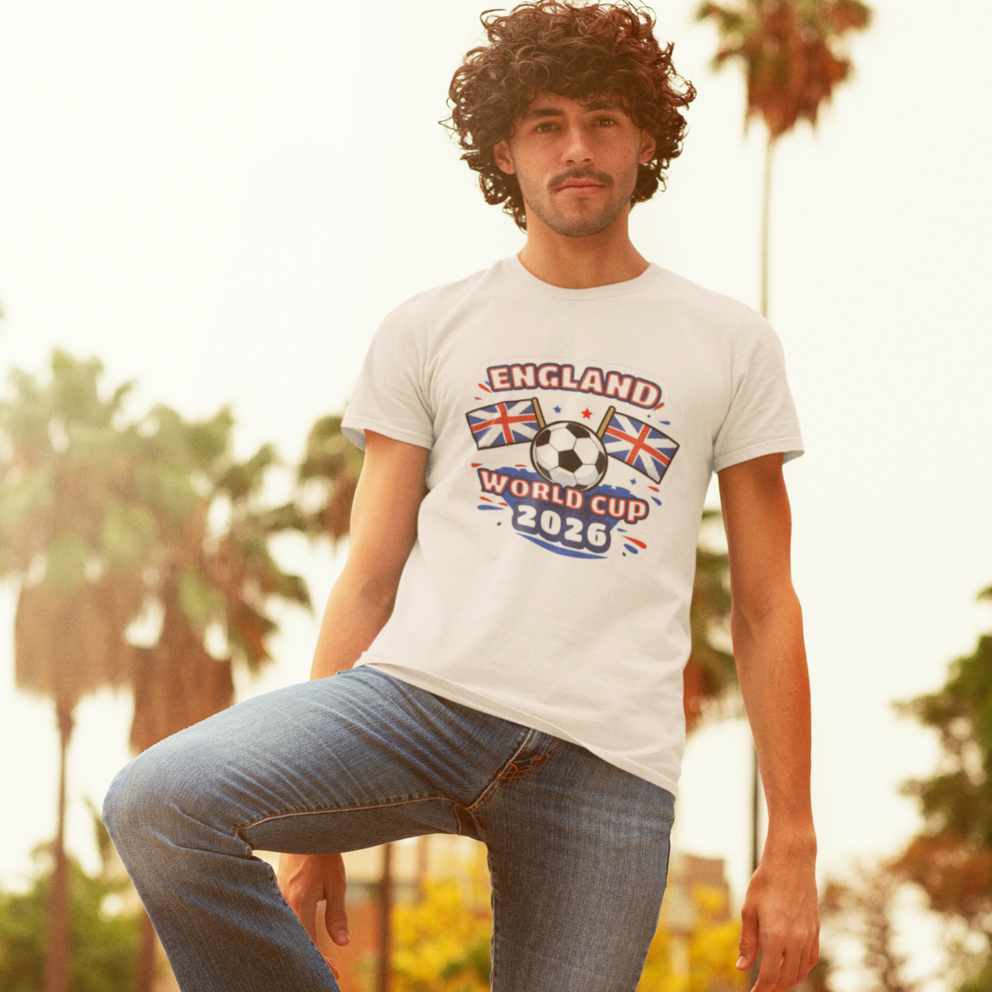 England World Cup 2026 | Flags & Football T-Shirt | England Fan Gift