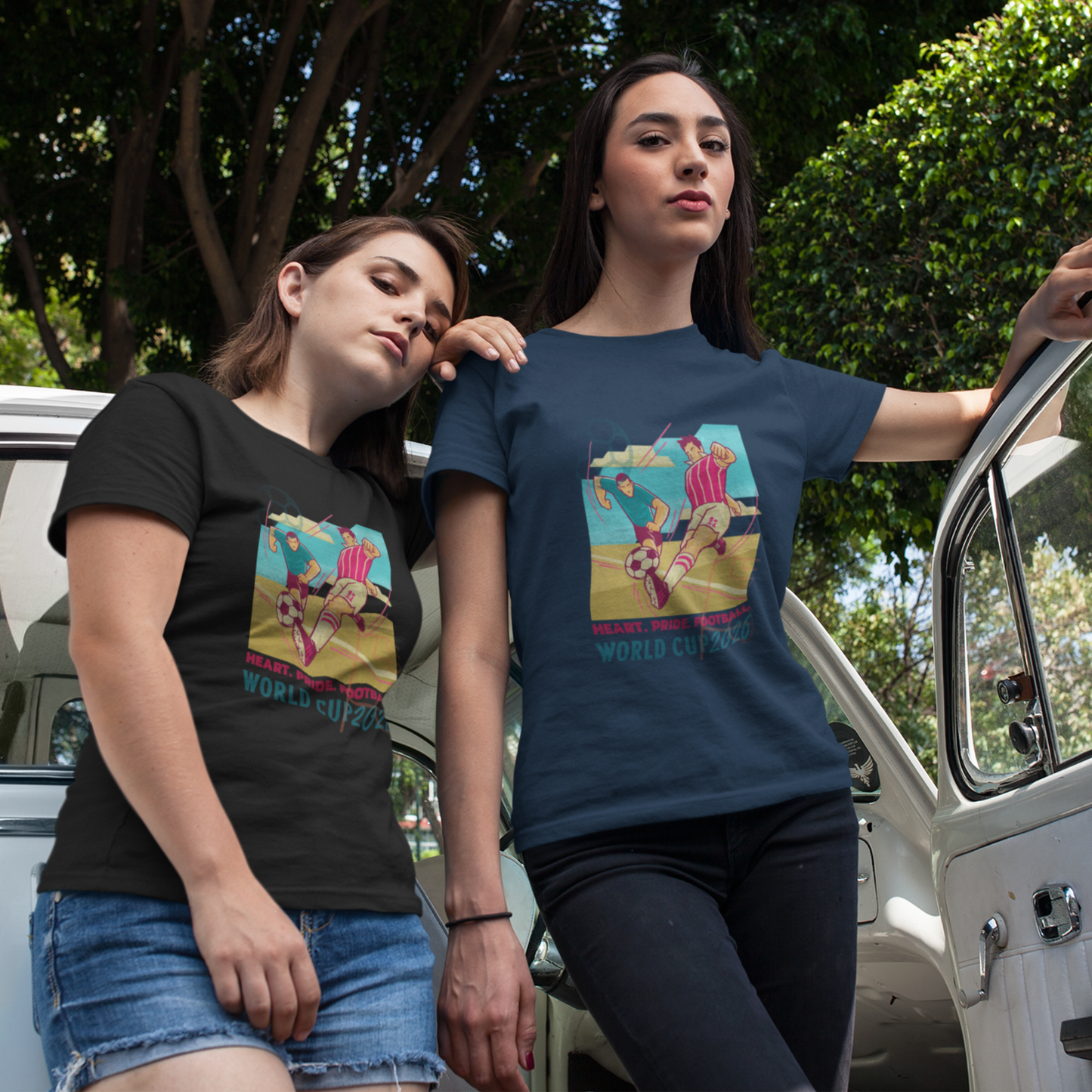 Heart. Pride. Football. – Retro World Cup 2026 T-Shirt | Vintage Football Graphic Tee | FIFA Fan Gift - Top Tee