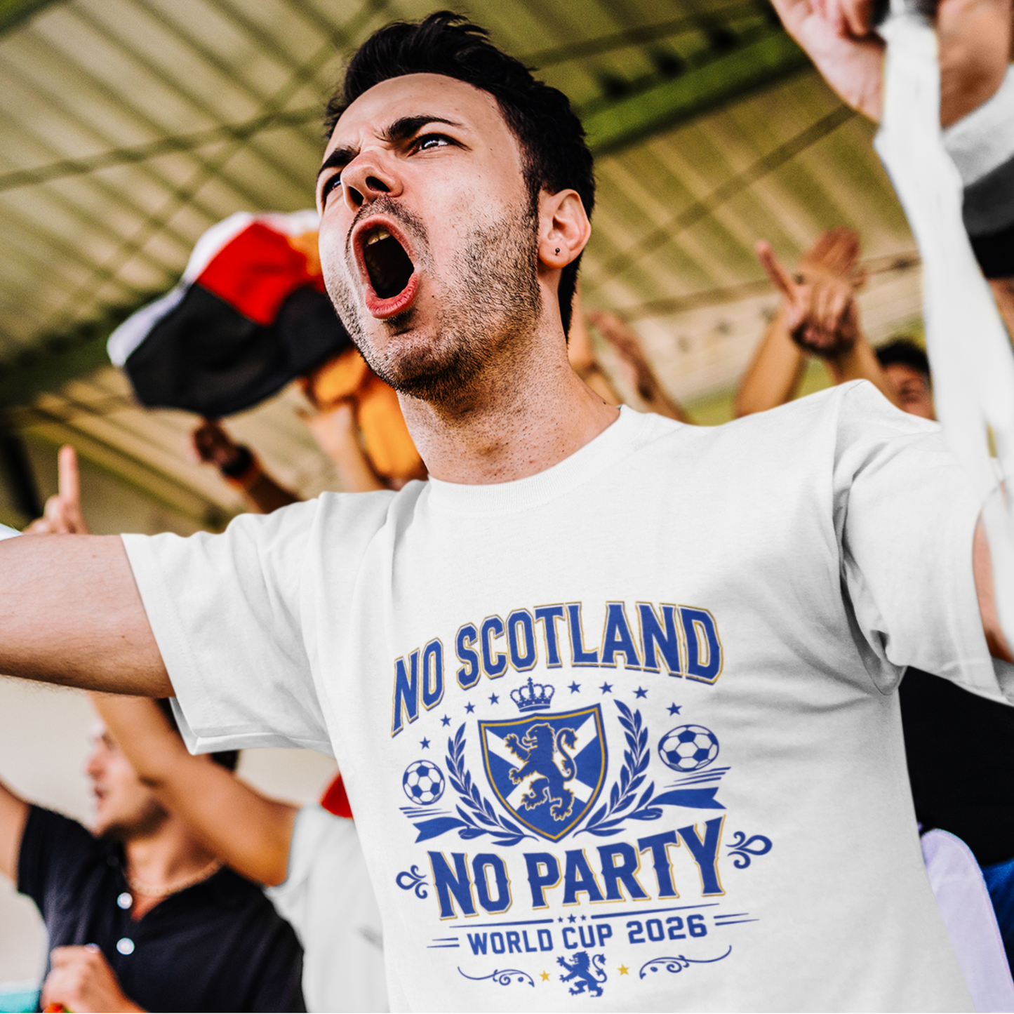 No Scotland No Party | Heraldic Crest T-Shirt | World Cup 2026 Scotland Gift