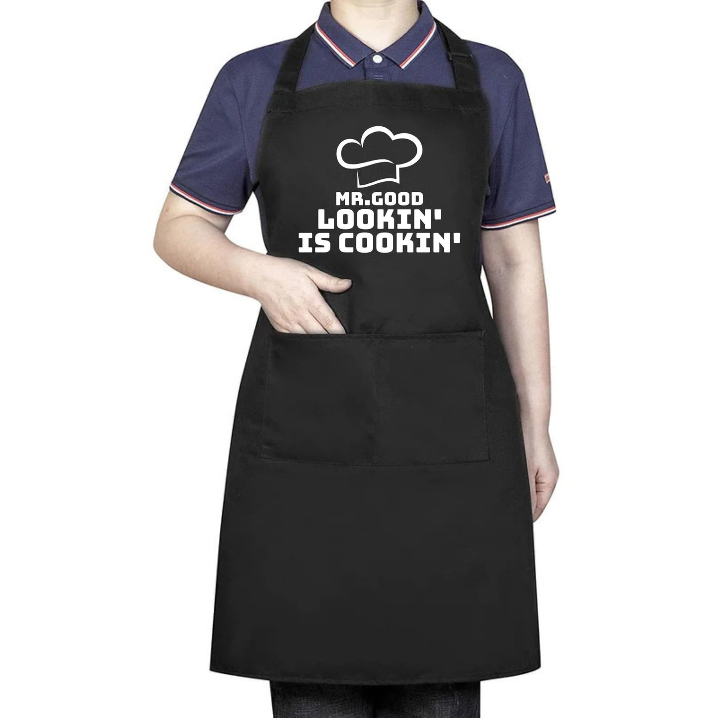 Be Buz MR Good Lookin' is Cookin' Funny Apron for Men Women Gift for her Chef Apron Kitchen Apron BBQ Apron